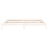 vidaXL Cadre de lit &agrave; LED sans matelas blanc 200x200 cm bois massif