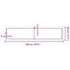 vidaXL Dessus de table bois massif trait&eacute; bordure assortie