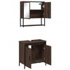 vidaXL Ensemble de meubles de salle de bain 2 pcs Ch&ecirc;ne marron