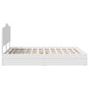 vidaXL Lit de Rangement Blanc 160 x 200 cm Bois d'ing&eacute;nierie