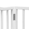 vidaXL Barri&egrave;re pour chien porte pliable 6panneaux blanc bois peuplier