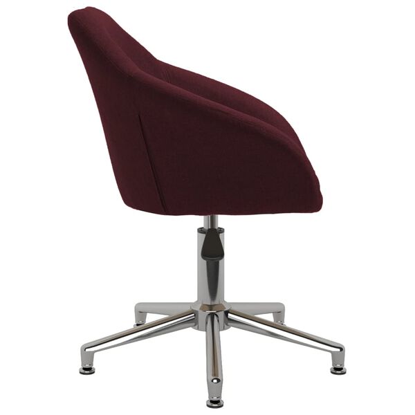 vidaXL Chaise pivotante de salle &agrave; manger Violet Tissu