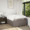 vidaXL Sommier &agrave; lattes de lit avec matelas Taupe 120x200 cm Tissu