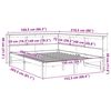vidaXL Lit biblioth&egrave;que sans matelas 150x200 cm bois massif de pin