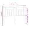 vidaXL T&ecirc;te de lit de remplacement m&eacute;tal noir 135 cm
