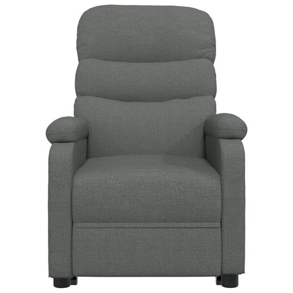 vidaXL Fauteuil de massage inclinable Gris fonc&eacute; Tissu
