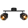 vidaXL Projecteur &agrave; 2 voies Noir E14