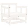 vidaXL Salon de jardin 7 pcs Blanc Bois de pin massif