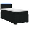 vidaXL Lit boxspring avec matelas Noir 90 x 190 cm Tissu
