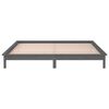 vidaXL Cadre de lit &agrave; LED sans matelas gris 120x200 cm bois massif