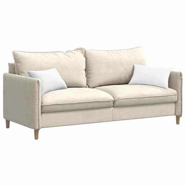 vidaXL Coussins de canap&eacute; 2 pcs Blanc 50 x 30 cm tissu