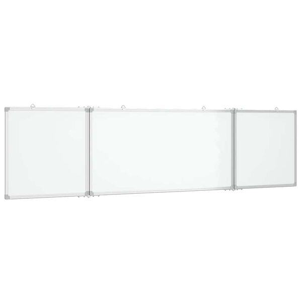 vidaXL Tableau blanc magn&eacute;tique pliable 200x50x1,7 cm aluminium