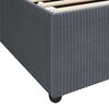 vidaXL Cadre de lit avec matelas Gris fonc&eacute; 100 x 200 cm tissu