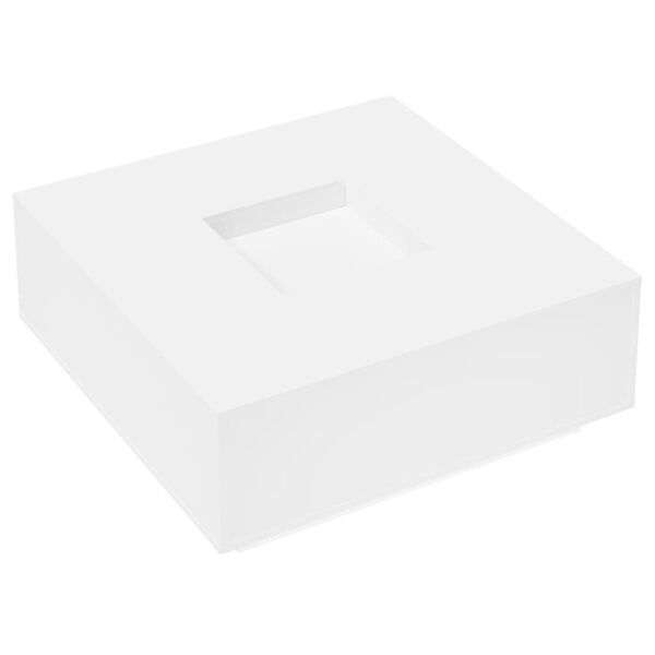 vidaXL Table basse blanc 100x100x40 cm bois d'ing&eacute;nierie