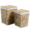 vidaXL Panier &agrave; linge 2 pcs Jacinthe d'eau