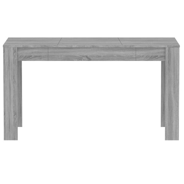 vidaXL Table à dîner Sonoma gris 140x74,5x76 cm Bois d'ingénierie