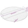 vidaXL Grille de barbecue ronde &Oslash;54 cm acier inoxydable 304