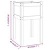 vidaXL Jardini&egrave;res d'ext&eacute;rieur 2 pcs 40x40x70 cm bois de pin massif