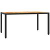vidaXL Ensemble &agrave; manger de jardin coussins 5pcs Noir R&eacute;sine tress&eacute;e