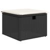 vidaXL Ensemble de canap&eacute; de jardin avec coussin 8 pcs Noir Poly rotin