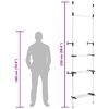 vidaXL Système de garde-robe télescopique barres et étagère Aluminium