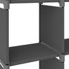 vidaXL &Eacute;tag&egrave;re d'affichage 4 cubes Gris 69x30x72,5 cm Tissu