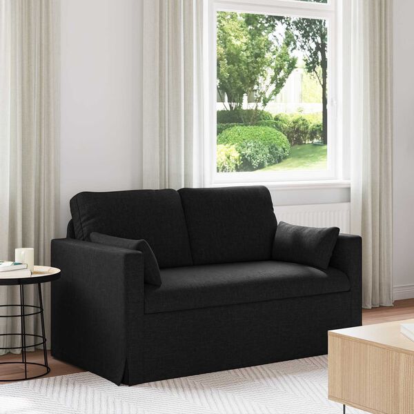 vidaXL Canap&eacute; 120cm Noir M&eacute;tал