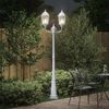 vidaXL Lumi&egrave;re de jardin Blanc 68 x 20 x 235 cm Aluminium et verre