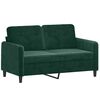 vidaXL Ensemble de canap&eacute;s 2 pcs avec coussins vert fonc&eacute; velours