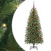 vidaXL Sapin de No&euml;l artificiel avec 150 LED Vert 150 cm PE et PVC
