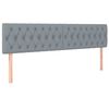 vidaXL Lit ottoman avec matelas et LED Gris clair 180x200 cm tissu