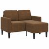 vidaXL Canap&eacute; 2 places avec m&eacute;ridienne en L marron 125 cm similicuir