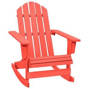 vidaXL Chaise &agrave; bascule de jardin Adirondack bois de sapin rouge