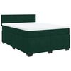 vidaXL Sommier &agrave; lattes de lit et matelas Vert fonc&eacute; 140x200cm Velours