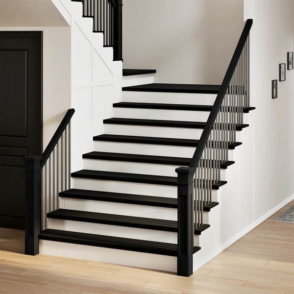 vidaXL Marches d'escalier 4 pcs marron fonc&eacute; 120x30x2 cm ch&ecirc;ne massif
