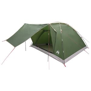 vidaXL Tente de camping 6 personne Vert Polyester et Acier