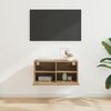 vidaXL Meuble TV mural Montage mural Ch&ecirc;ne artisanal 60 x 30 x 30 cm