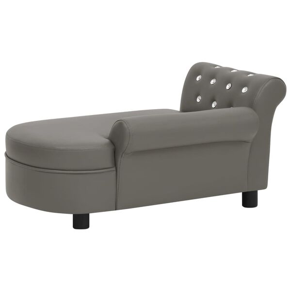 vidaXL Canap&eacute; pour chien Gris 83x45x42 cm Similicuir