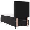 vidaXL Lit &agrave; ressorts avec matelas Noir 80 x 200 cm Velours
