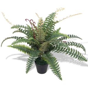 vidaXL Plante artificielle avec pot Foug&egrave;re 60 cm Vert