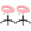 vidaXL Chaises pivotantes &agrave; manger lot de 2 rose velours