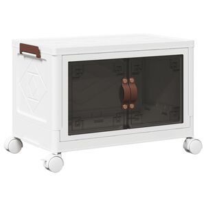 vidaXL Bo&icirc;te de rangement empilable avec roues 28 L 48,5x29,5x33 cm