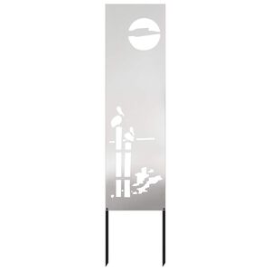 vidaXL &Eacute;cran de confidentialit&eacute; de jardin Fretwork Argent&eacute; 32 x 140 cm