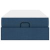 vidaXL Cadre de lit avec matelas avec matelas 2 pcs Bleu tissu