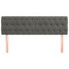 vidaXL T&ecirc;tes de lit Gris fonc&eacute; 160x7x78/88 cm Velours