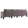 vidaXL Canap&eacute; Taupe 5 places tissu