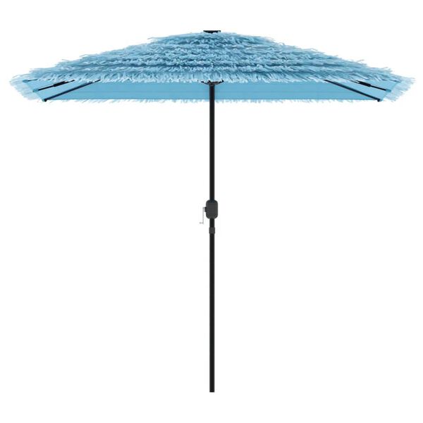 vidaXL Parasol de jardin avec m&acirc;t en acier bleu 248x248x248 cm
