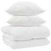 vidaXL Duvet d'hiver avec oreiller 3 pi&egrave;ces Blanc Microfibre
