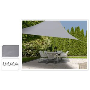 ProGarden Toile d'ombrage 3,6x3,6x3,6 m Gris Triangle