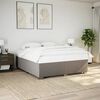 vidaXL Sommier &agrave; lattes de lit avec matelas Taupe 180x200 cm Tissu